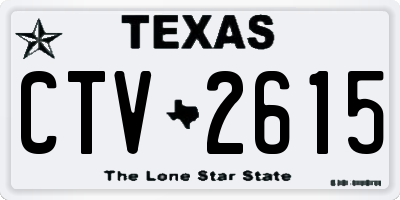 TX license plate CTV2615