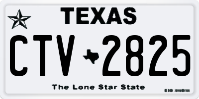 TX license plate CTV2825
