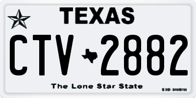 TX license plate CTV2882