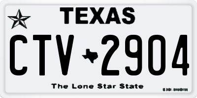 TX license plate CTV2904
