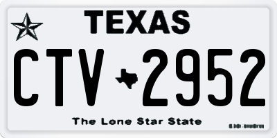 TX license plate CTV2952