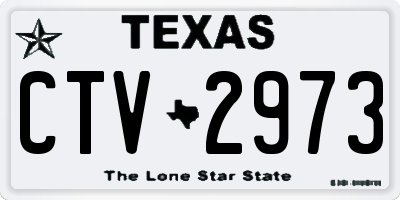 TX license plate CTV2973