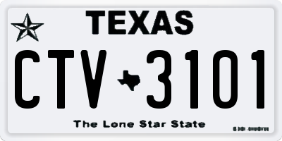 TX license plate CTV3101