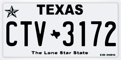 TX license plate CTV3172