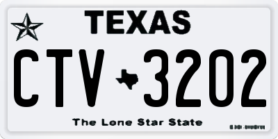 TX license plate CTV3202