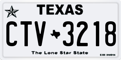 TX license plate CTV3218