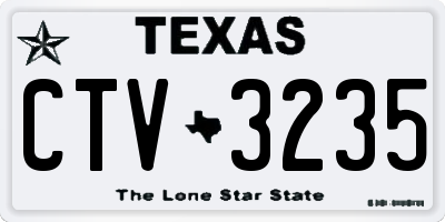 TX license plate CTV3235