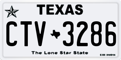 TX license plate CTV3286
