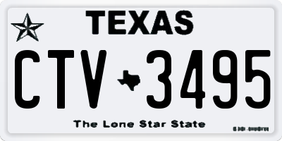 TX license plate CTV3495