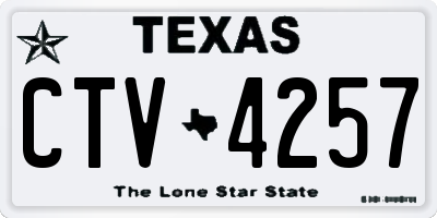 TX license plate CTV4257