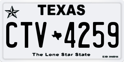 TX license plate CTV4259
