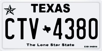 TX license plate CTV4380