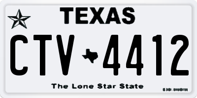TX license plate CTV4412