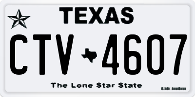 TX license plate CTV4607