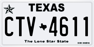 TX license plate CTV4611