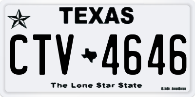 TX license plate CTV4646