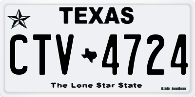 TX license plate CTV4724