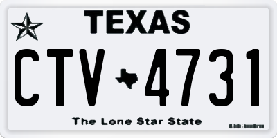 TX license plate CTV4731