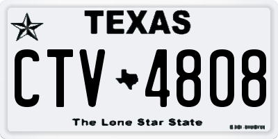 TX license plate CTV4808
