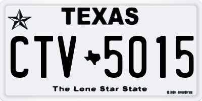 TX license plate CTV5015
