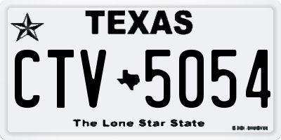 TX license plate CTV5054