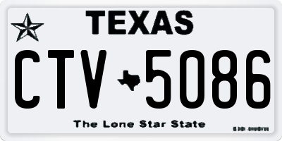 TX license plate CTV5086