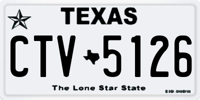 TX license plate CTV5126