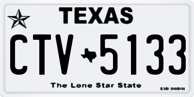 TX license plate CTV5133