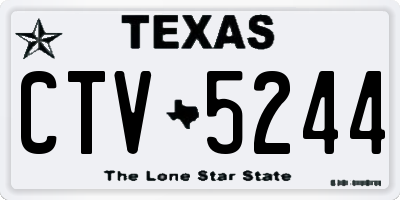 TX license plate CTV5244