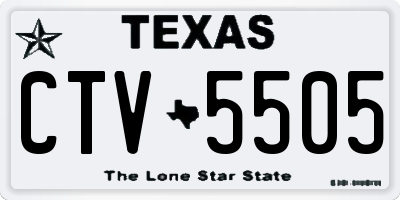 TX license plate CTV5505