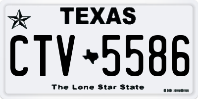 TX license plate CTV5586