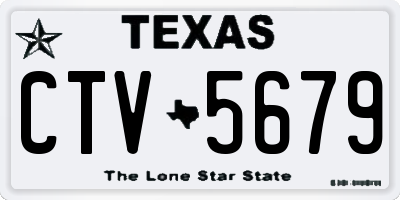 TX license plate CTV5679