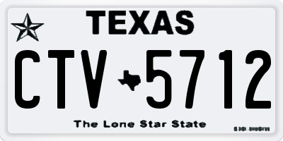 TX license plate CTV5712