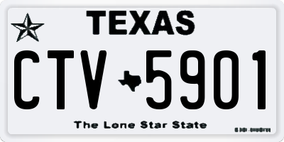 TX license plate CTV5901