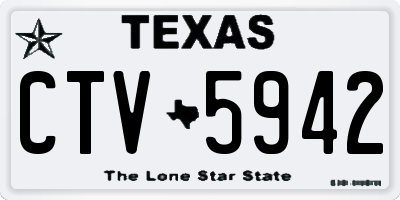 TX license plate CTV5942