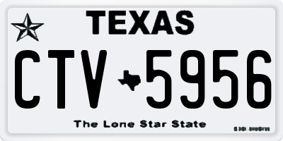 TX license plate CTV5956