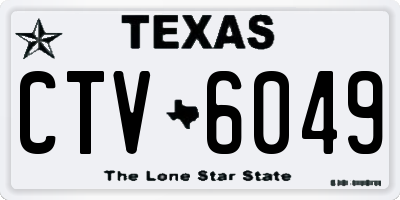 TX license plate CTV6049