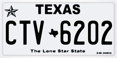 TX license plate CTV6202