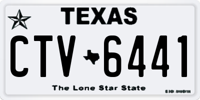 TX license plate CTV6441