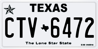 TX license plate CTV6472