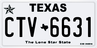 TX license plate CTV6631