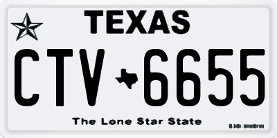 TX license plate CTV6655