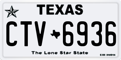 TX license plate CTV6936