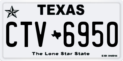 TX license plate CTV6950
