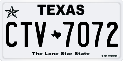 TX license plate CTV7072