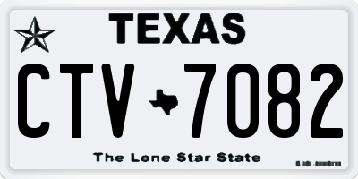 TX license plate CTV7082