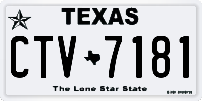TX license plate CTV7181