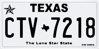 TX license plate CTV7218