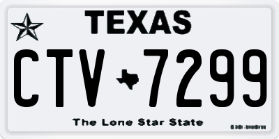 TX license plate CTV7299