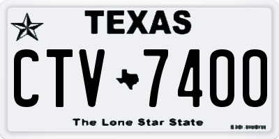 TX license plate CTV7400